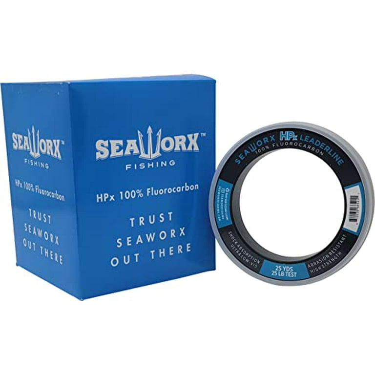 Seaworx Fluorocarbon Fishing Line - Easy to Use Fishing Wire Leader Line -  Saltwater and Freshwater Fishing String 100LB - Abrasion Resistant  Invisible Thread Fish Line 100 Yards Spool 