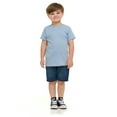 thumbnail image 5 of Cudlie 5-Pack Toddler Boys’ T-Shirts – Soft Cotton Tees for 12M to 4T – Solid Colors, Everyday Value, Soft and Comfy Basics for Play, Preschool & More - The Blues Pack, 5 of 12