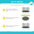 thumbnail image 4 of SkyBound Replacement Trampoline Safety Net Enclosure,Fits 12ft Trampolines that have 6 Straight Poles and Pole Caps w/ Bolts,Net Only!, 4 of 8