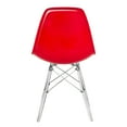 thumbnail image 2 of LeisureMod Cresco Molded Dining Side Chair - Acrylic Base Modern Accent Chair, Kitchen and Dining Stool, Set of 4, 2 of 7