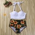 thumbnail image 3 of EYIIYE Women Flower Print Bikini Set High Waist Swimming Suits, 3 of 5