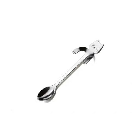 

Herrnalise Essential for Kitchen 1 Piece Cute Cat Spoon Long Handle Spoons Flatware Drinking Tools Kitchen Gadget