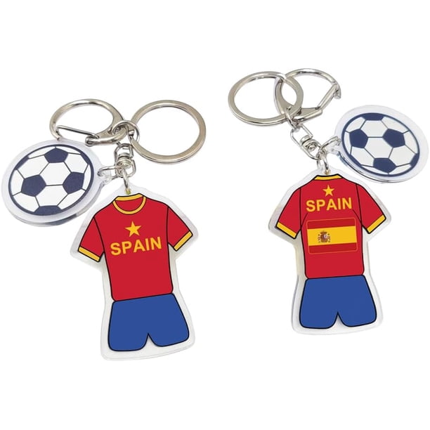 Yanonmyfd2026 World Cup Soccer Keychain - World Cup Pride Accessory, Football Fan Gift & Souvenir (2PCS),Spain