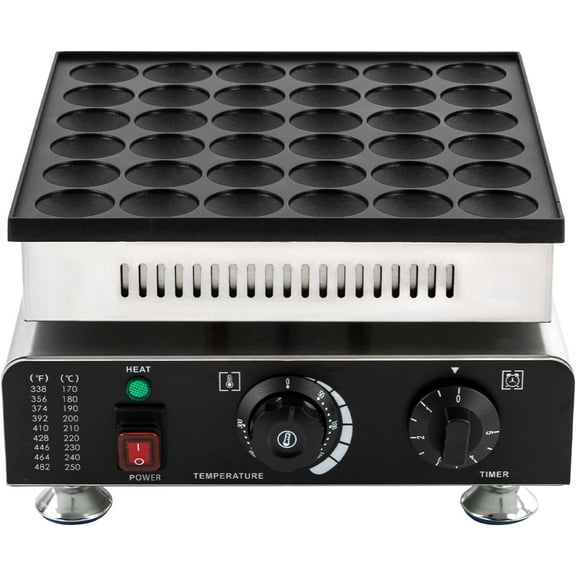 Pancakes Maker Machine,36 Holes Double-Sided Heating Electric Donut Maker,Commercial Large Non-Stick Pan Donut Machine for Bakery Dessert Coffee Shop Kitchen (C Style)