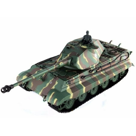Semi Auto Airsoft Sniper - 2.4Ghz Radio Control 1/16 King Tiger (Porsche Turret) Air Soft RC Battle Tank w/Sound & Smoke RC RTR