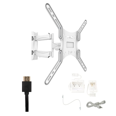 Kanto M300W Tv Mounting package W/ DUAL outlet thru wall power kit And HDMI Cable - image 5