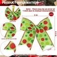 thumbnail image 2 of Dalrosia 12PCS Red Green Christmas Bows Decoration 6 Inch Large Christmas Wreaths Bows Xmas Tree Dot Ribbons Ornaments for Garland Wedding Party, 2 of 5