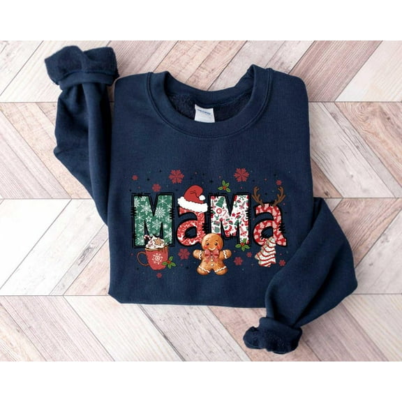 Christmas Mom Sweatshirt, Christmas Mama Sweatshirts, Mama Claus Sweaters, Family Christmas Sweater, Holiday Mom Shirt, Family Christmas