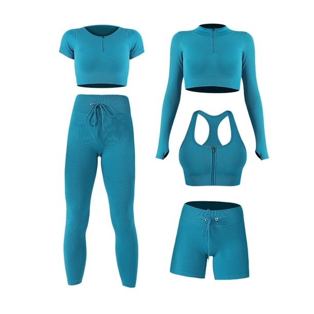 Conjunto de yoga Mujer Transpirable Ropa deportiva sin costuras Traje deportivo (S) Negro JShteea Para Estrenar