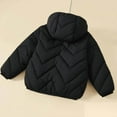 thumbnail image 7 of XUNKUSGA Girls Puffer Jacket 1-14 Years Solid Color Full Zip Up Quilted Jacket Winter Waterproof Girls Winter Coat Lightweight Warm Hooded Down Jacket with Pockets Black, 7 of 7