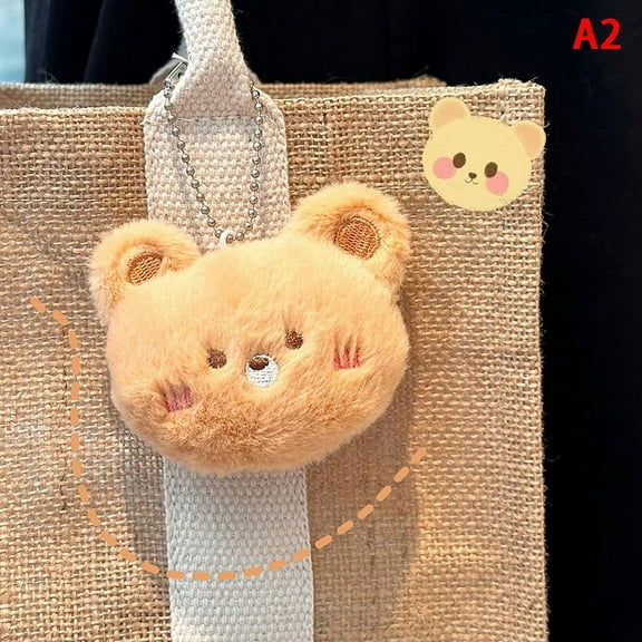 Cartoon Stuffed Plush Keyring Soft Cute Animal Series Rabbit Frog Doll Keychain Backpack Pendant Ornaments Girls Gift