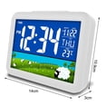 thumbnail image 1 of CNKOO Digital Alarm Clock with Large LCD Colorful Temperature Display Voice Control Glow Light Electronic Clock with Backlight, 1 of 9