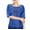 Blue, variant on Womens Summer Tops V Fashion Short Womens Blouse Short Sleeve Tunic Sweater Active Compression Sleeve Striped Long Shirt Long Women Dress up Shirts Button Tunic Shirts Women plus Size L