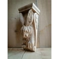 thumbnail image 2 of Hand-Carved Rabbit Head Wooden Corbel – Solid Oak Bracket for Shelf, Mantel, or Wall Decor – Whimsical Woodland Animal Accent – Unfinished – Small & Large Sizes, 2 of 9