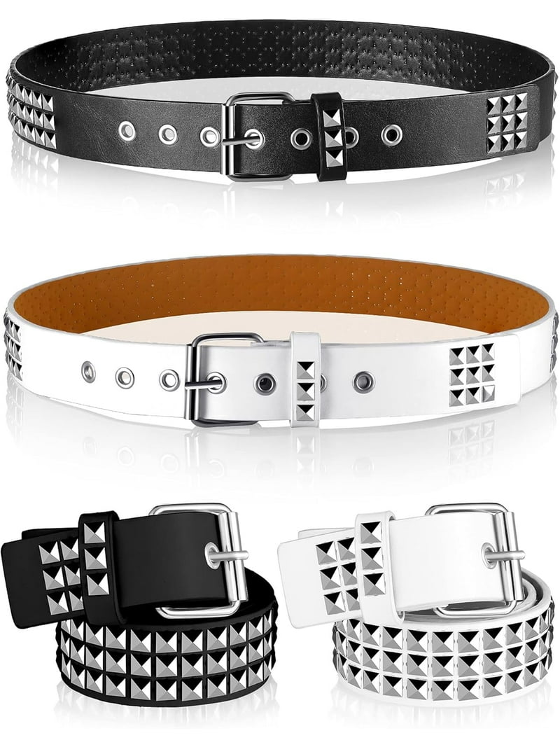BlinkLLX 2 Pieces Studded Belt Punk Y2K Rock Goth Emo Belt