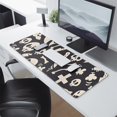 thumbnail image 2 of Long Mouse Pads for Desk,Black Halloween Spooky Elements Desk Mats on Top Of Desks, Desk Mouse Pad Extra Large with 3mm Non-Slip Base and Stitched Edge for Gaming,Office,Work,Home 31.5"x11.8", 2 of 6