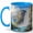 Blue, variant on Mountain Waterfall 11oz Ceramic Mug, Rainbow Nature Coffee Cup