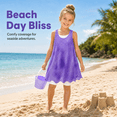 thumbnail image 6 of Girls Swim Cover Up for Swimwear Knit Kids Summer Beach Bathing Suit Coverup Cami Dress for Size 4-7Y, 6 of 7