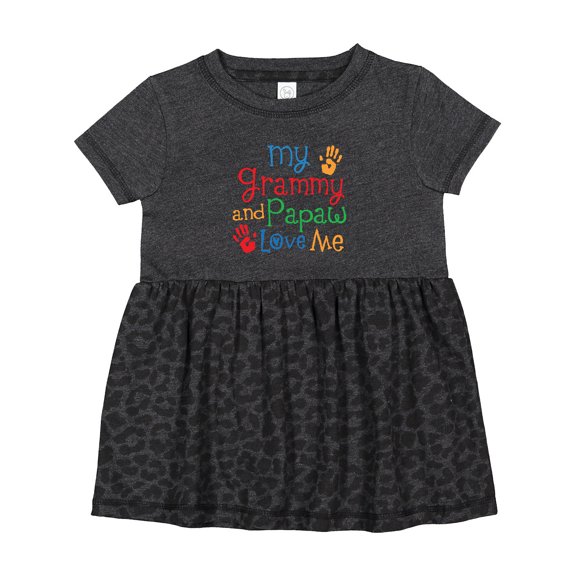 Inktastic Grammy and Papaw Love Me Grandchild Girls Baby Dress