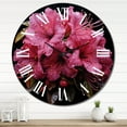 thumbnail image 3 of Designart "Rhododendron Pink composition III" Floral Oversized Wall Clock, 3 of 5
