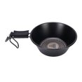 thumbnail image 1 of Handle Camping Bowl 250ml Stainless Steel Bowl with Handle for RV Travel Camping Backpacking Engraved Bottom Pattern Black, 1 of 7