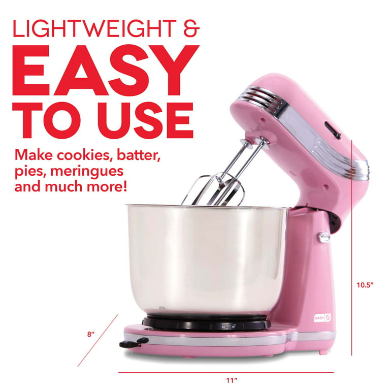  2 in 1 Hand Mixers Kitchen Electric Stand mixer with bowl 3  Quart, electric mixer handheld for Everyday Use, Dough Hooks & Mixer  Beaters for Frosting, Meringues & More (White-P): Home