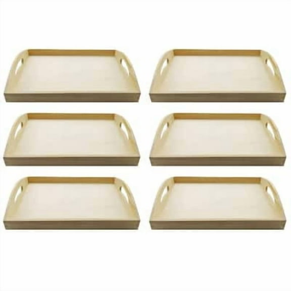 6 Pack: 13" Wooden Tray by Make Market