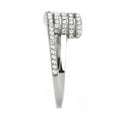 thumbnail image 4 of Luxe Jewelry Designs Women's Stainless Steel Pave Ring with Round CZ - Size 9 (Pack of 2), 4 of 4