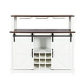 thumbnail image 3 of Glavbiku Farmhouse Coffee Bar Wine Cabinet W/ Sliding Barn Door,Sideboard Buffet W/ Wine Rack,White, 3 of 12