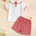 thumbnail image 5 of Newborn Infant Baby Girls Clothes Summer Short Sleeve Romper Sunflower Shorts Pants Outfits Set&nbsp; Girls Summer Set 6-18 Months,12-18 Months, 5 of 9