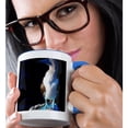thumbnail image 2 of 3drose, Ecuador, Galapagos Islands, Sombrero Chino. Blue-footed Booby., 11oz Two-tone Blue Mug, 2 of 6