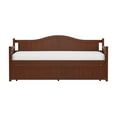 thumbnail image 2 of Woven Paths Staci Traditional Arched Beadboard Wood Twin Daybed with Trundle, Cherry, 2 of 16