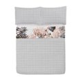 thumbnail image 2 of Nature Reversible Bedspread Set, Hydrangea Flowers Foliage Leaves Fern Tropical Plants Watercolor Art, Pillow Shams & Comforter Microfiber Bedding Set, 3 Sizes, Peach Dark Slate Blue, by Ambesonne, 2 of 2