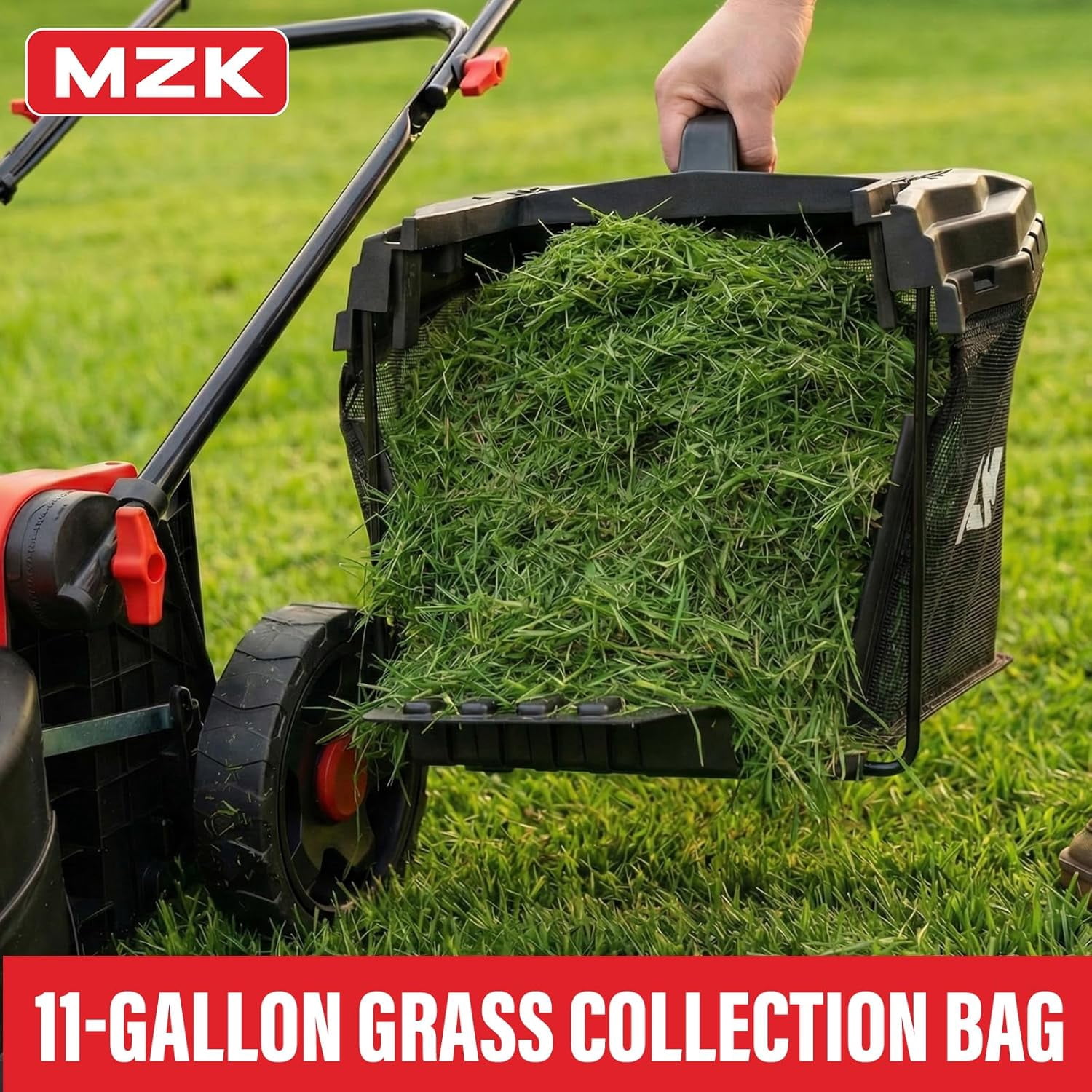 MZK 40V 16" Electric Lawn Mower, 2-in-1 Brushless Cordless Lawn Mower, Walk-Behind Push Mowers with 5-Position Height Adjustment, 2 x 4.0Ah Batteries & Charger Included, LM16B011
