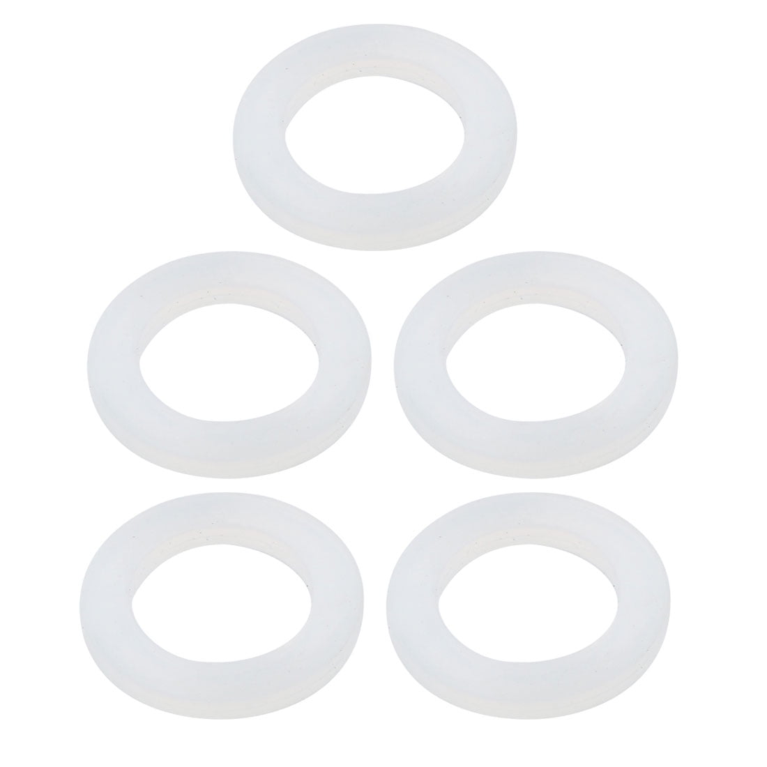5pcs Clear Silicone Round Flat Washer Assortment Size 21x31x3mm Flat