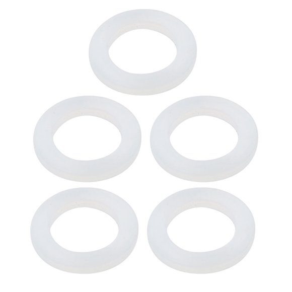 Unique Bargains 5pcs Clear Silicone Round Flat Washer Assortment Size 21x31x3mm Flat Washer