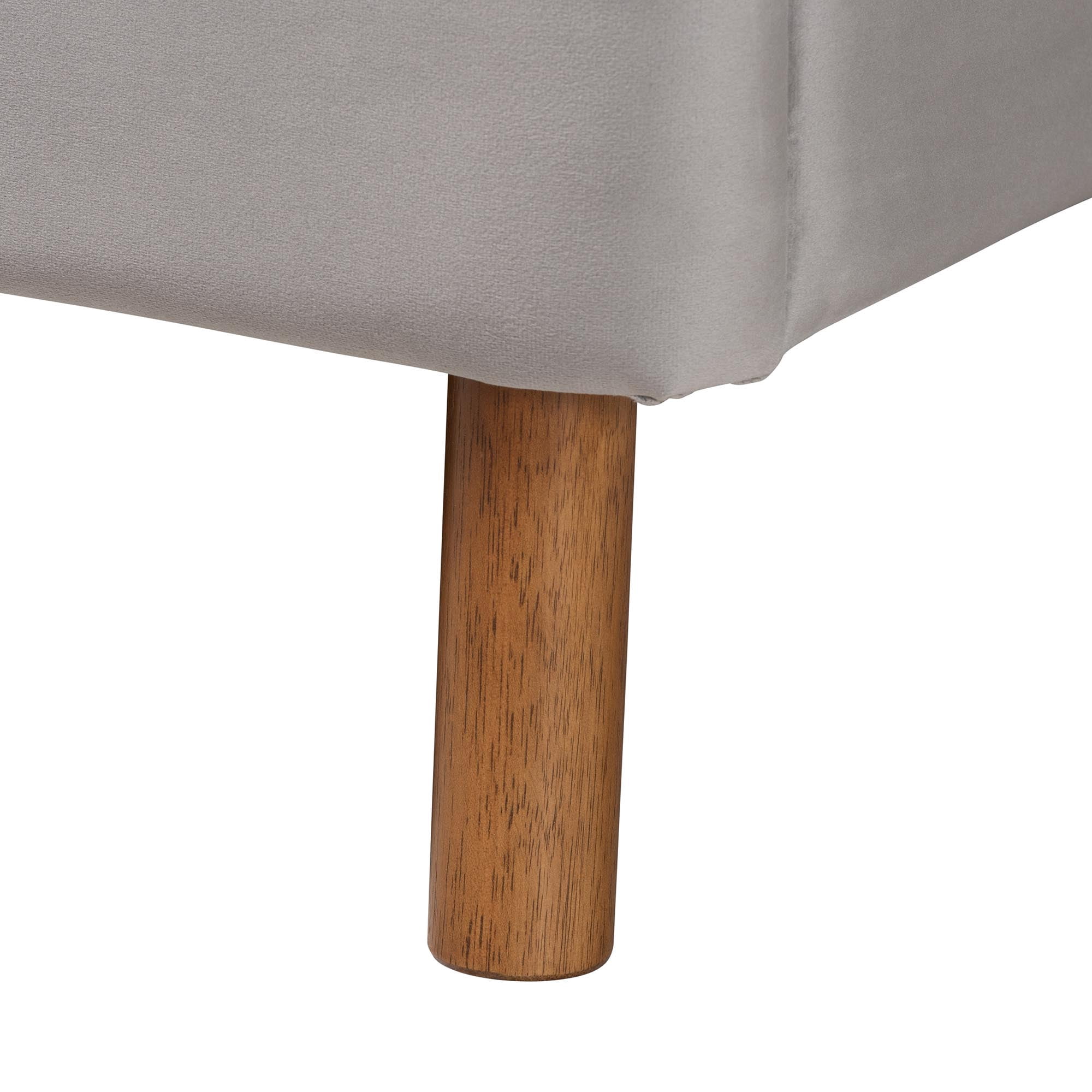 Baxton Studio Rosita Mid-Century Beds (Platform, Queen, Walnut Brown