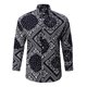 thumbnail image 2 of Camisas Hombre Camiseta de primavera y verano para hombre, camiseta hawaiana de manga larga con estampado Floral, camiseta informal de playa con botones para trabajo y oficina (Black, 4XL), 2 of 5