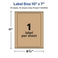 thumbnail image 6 of Avery Kraft Brown Rectangle Labels, 10" x 7", 15 Labels, 6 of 9