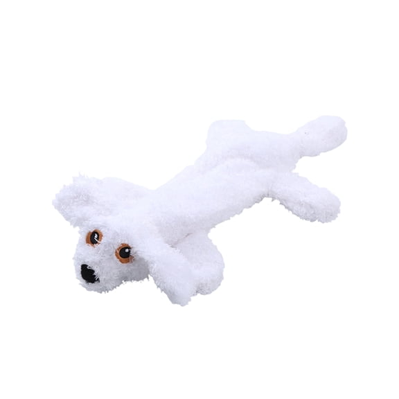 Plush Squeaky Dog Toys For Interactive Play - Chew Toys For Boredom Relief, Assorted Colors,Interactive Pet Toys,Gifts for Pets and Pet Lovers(White)