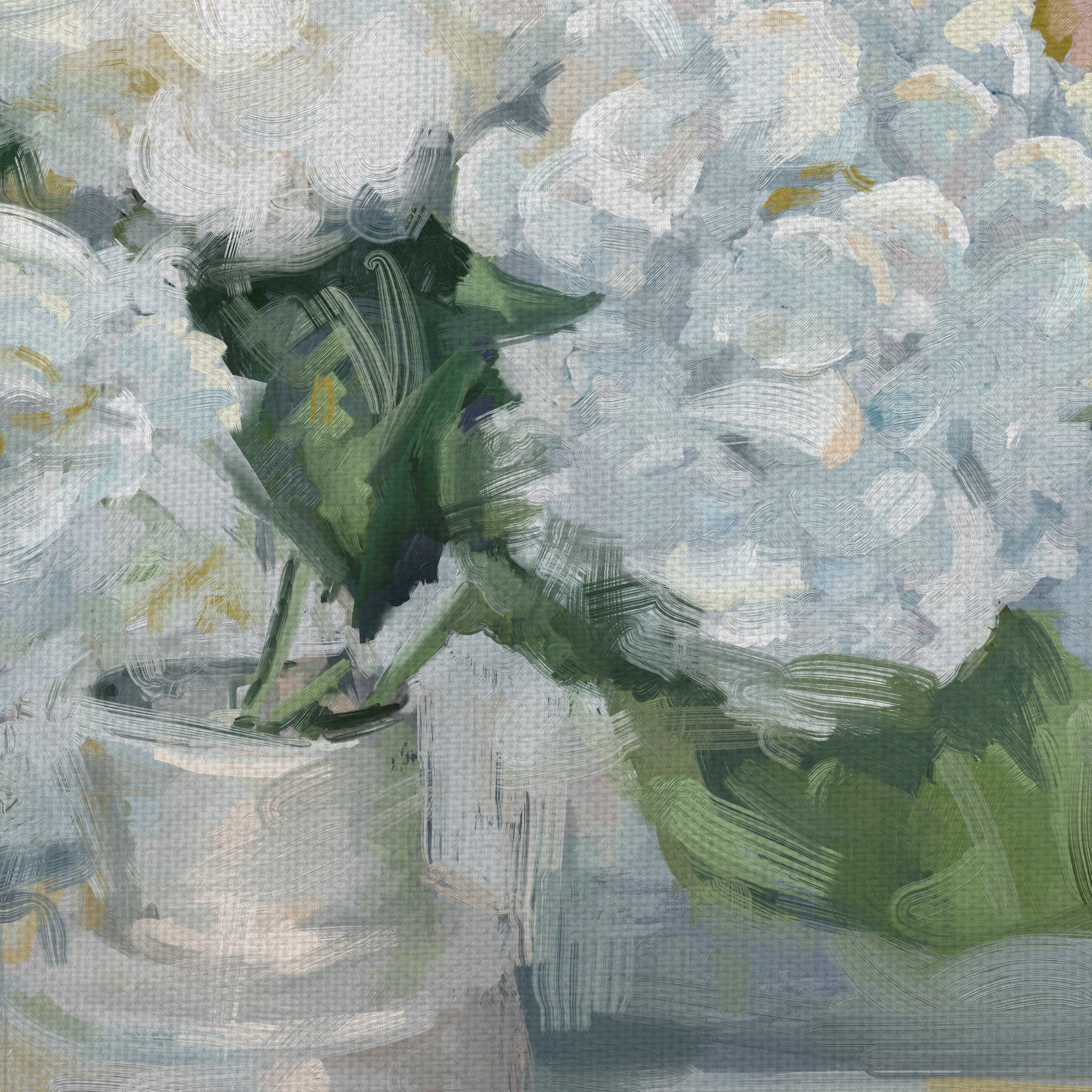 Masterpiece Art Gallery White Flower Bouquet Selections I by Studio Arts Canvas Art 35" x 35"