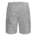 thumbnail image 6 of Kll Glittersilver Men'S Casual Summer Beach Shorts Hawaiian Shorts With Pockets-Medium, 6 of 9