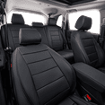 thumbnail image 6 of EKR Custom Fit Pilot Car Seat Covers for Honda Pilot LX,EX 2016-2021 - Three Rows, 8 Seat Full Set Leather(Black), 6 of 7