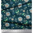 thumbnail image 2 of Soimoi polyester Crepe Fabric Leaves & Floral Artistic Fabric Prints By Yard 52 Inch Wide, 2 of 5