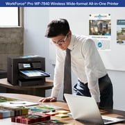 Epson WorkForce Pro WF-7840 Wireless All-in-One Wide-format Printer with Auto 2-sided Print up to 13 x 19, Copy, Scan and Fax, 50-page ADF, 500-sheet Paper Capacity, and 4.3 Color Touchscreen