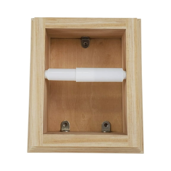 Typhon On the Wall Solid Wood Toilet Paper Holder 7 x 8.5, Unfinished