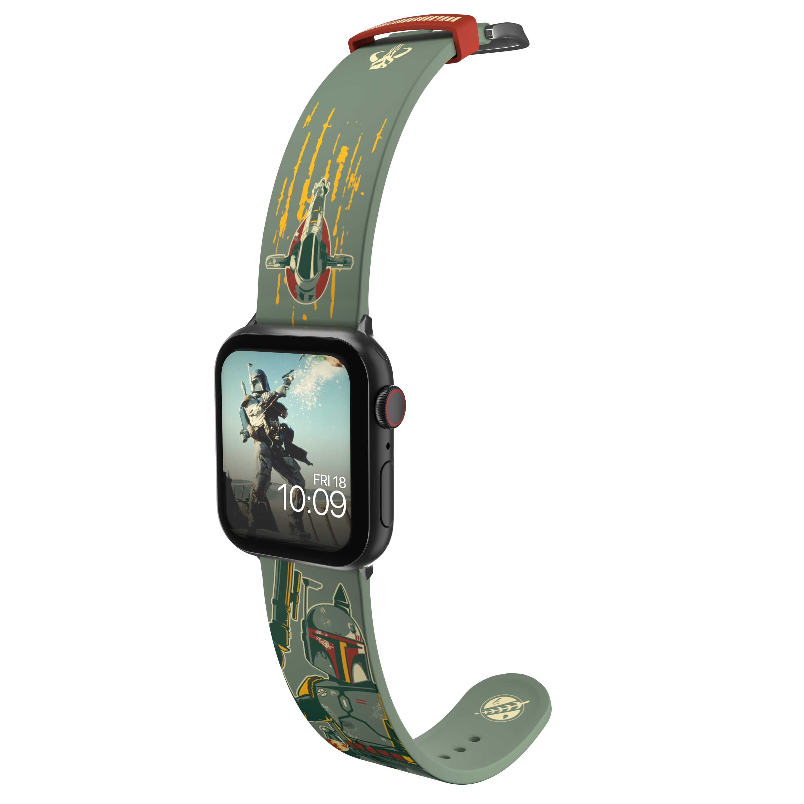 dekorere portugisisk Sovesal STAR WARS - Boba Fett Edition - Officially Licensed Silicone Smart Watch  Band Compatible with Apple Watch(38/40mm and 42/44mm) and Android smartwatch  with 22mm pin - Walmart.com