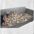 thumbnail image 6 of Paisley Soft Flannel Fleece Throw Blanket, Ottoman Art Vivid Flowers Romantic Bridal Image, Cozy Plush for Indoor and Outdoor Use, 50" x 60", Avocado Green Vermilion, by Ambesonne, 6 of 6