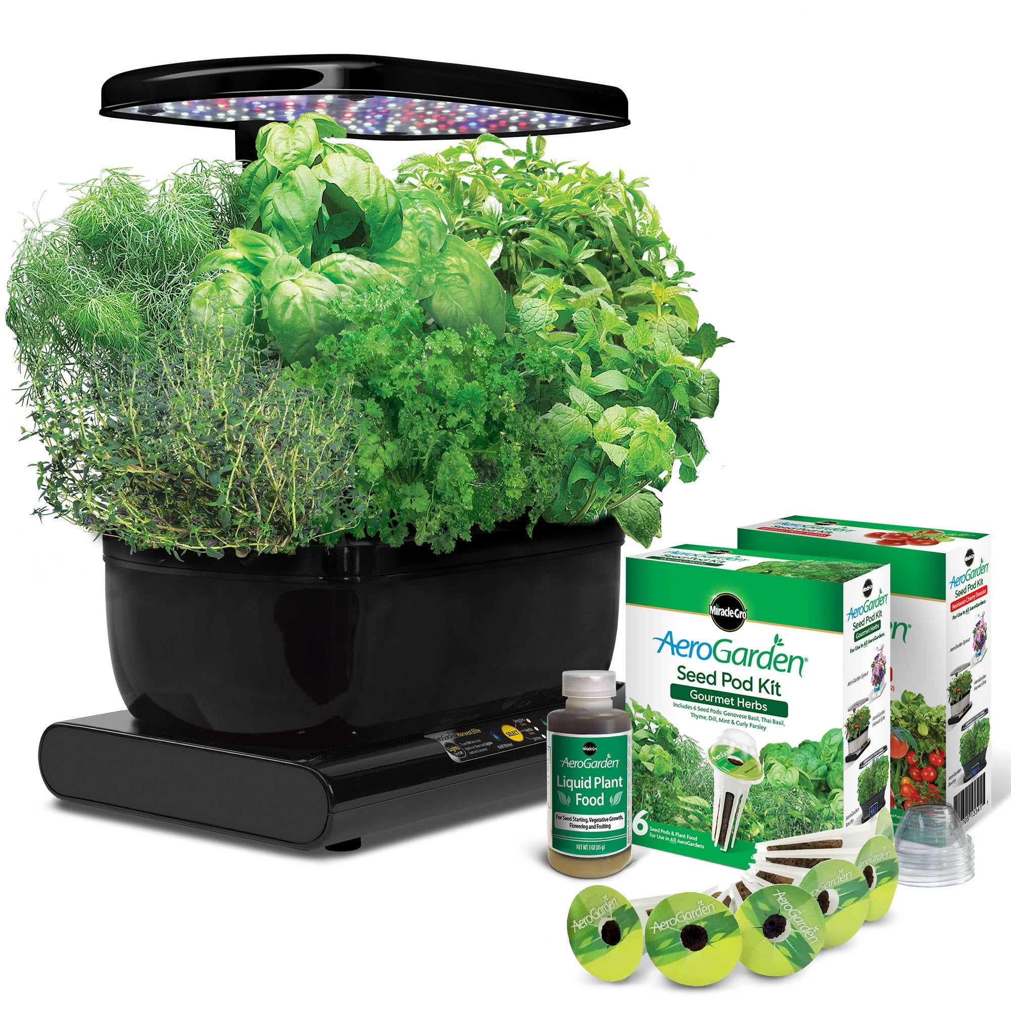 Miracle-Gro Aerogarden Harvest with 4-Pod GH SK + Heirloom CT SK - Walmart.com Miracle-Gro Aerogarden Harvest with 4-Pod GH SK + Heirloom CT SK - Walmart.com
