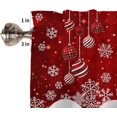 thumbnail image 4 of Christmas Window Valances Winter Snowflakes Valance Kitchen Curtains with Rod Pocket Merry Christmas Ball Ornaments Window Treatments Short Curtain Panels Decor 54" X 18", 4 of 6